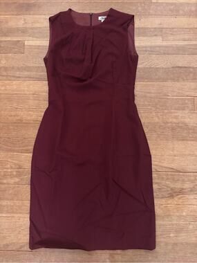 Beymen Club Women's Maroon Knee Length Wool Sheath Dress - Size 36 (US 4)
 b18